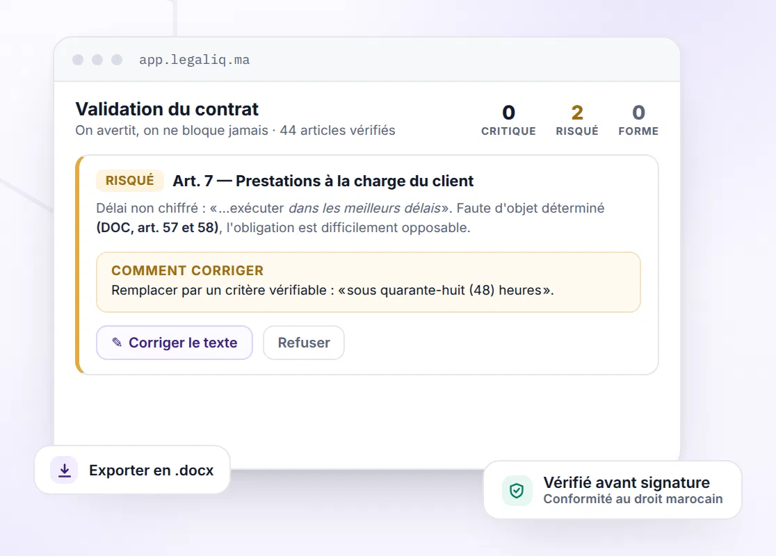 Legal IQ — Contrats IQ